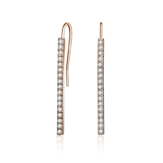 Load image into Gallery viewer, Rose Gold Celestial Bar Earrings
