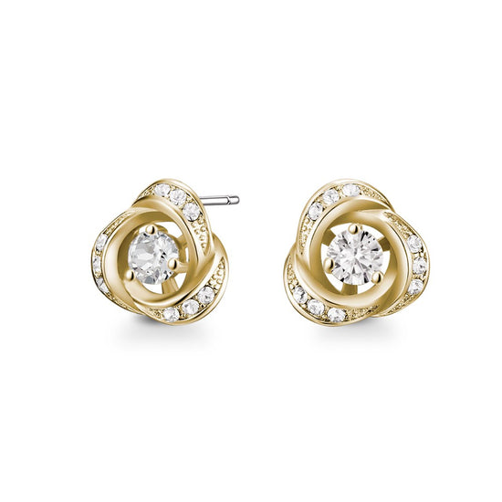 Load image into Gallery viewer, Golden Rosette Earrings
