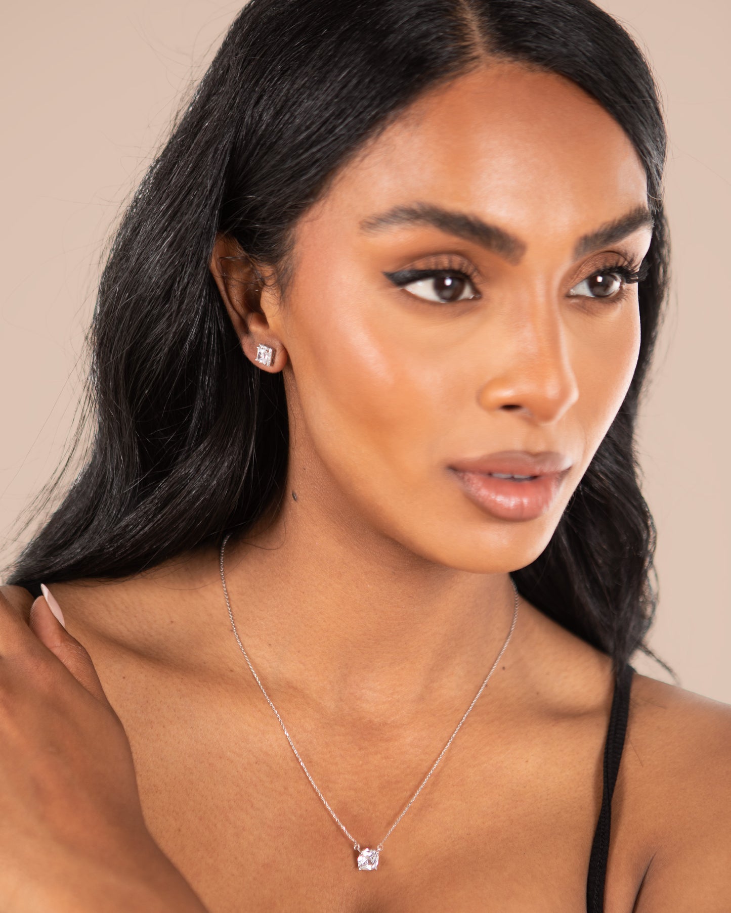 Halo Square Cut Earrings