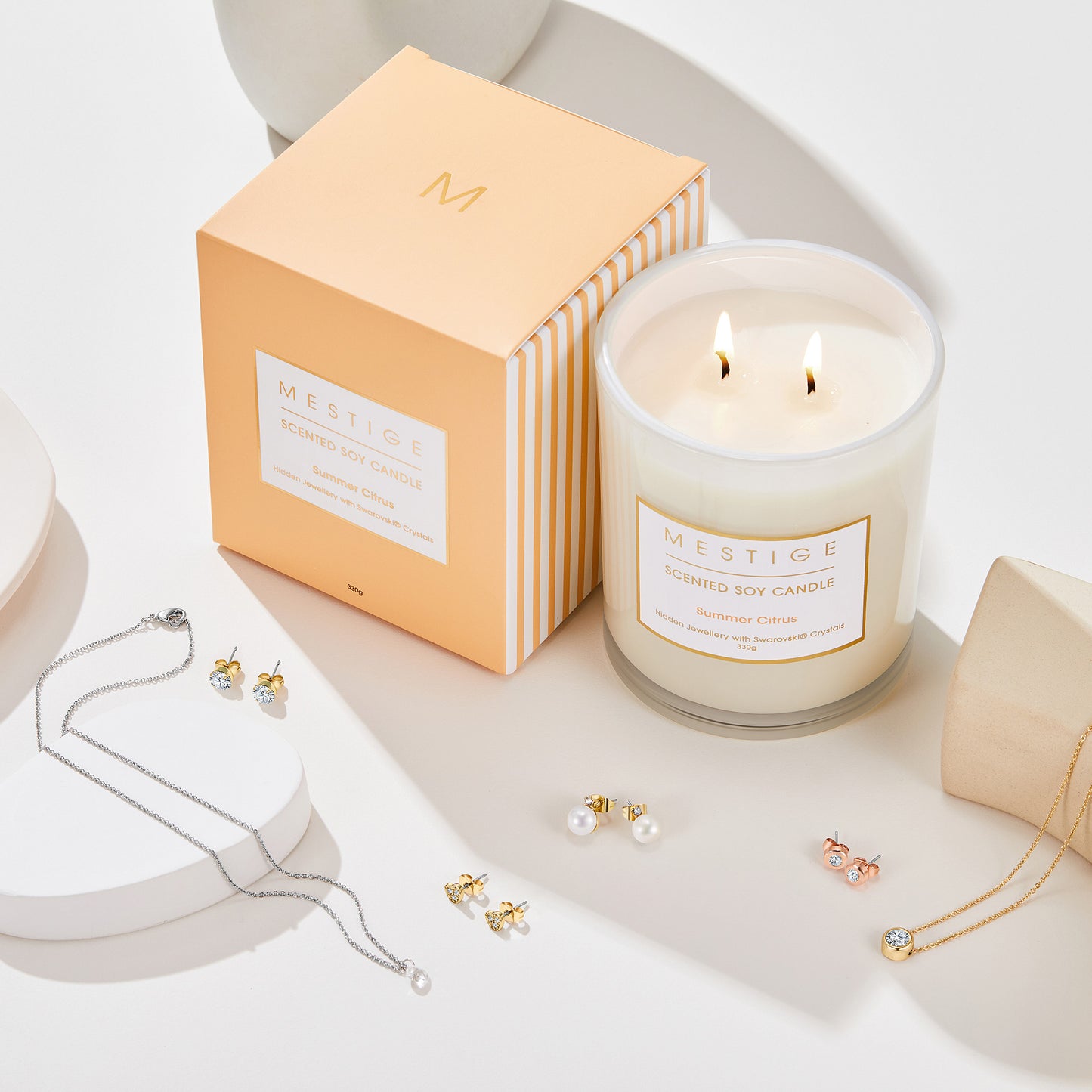 Summer Citrus Scented Candle - Grapefruit and Rose – Mestige