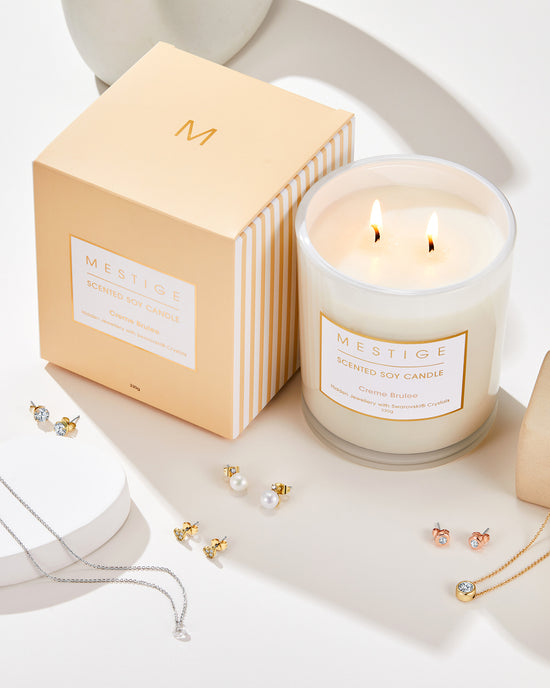 Creme Brulee Scented Candle - Caramel and Vanilla
