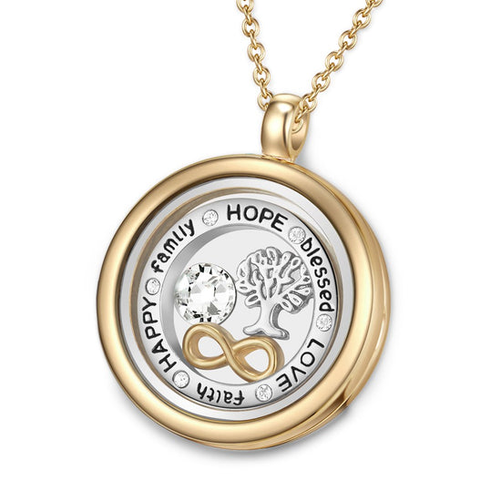 Personalized floating charm necklace sales
