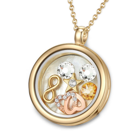 Load image into Gallery viewer, Vision of Love Trinity Floating Charm Necklace
