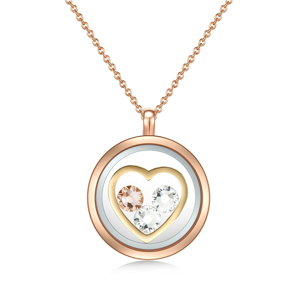 Floating Lockets Crystal Surround - Love Story