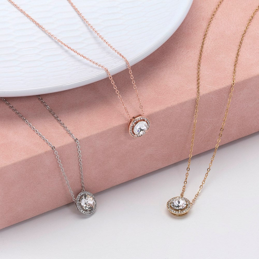 Rose Gold Dancer Halo Necklace