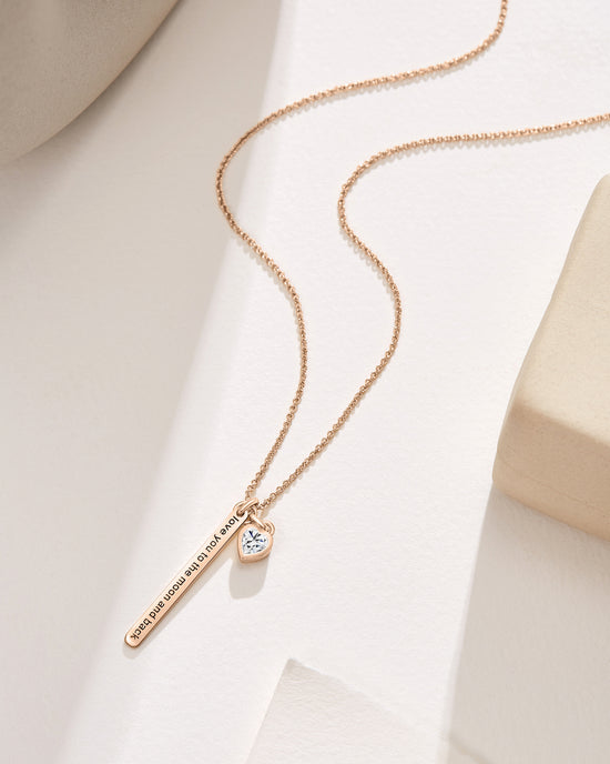 Love you to the moon and back necklace deals gold