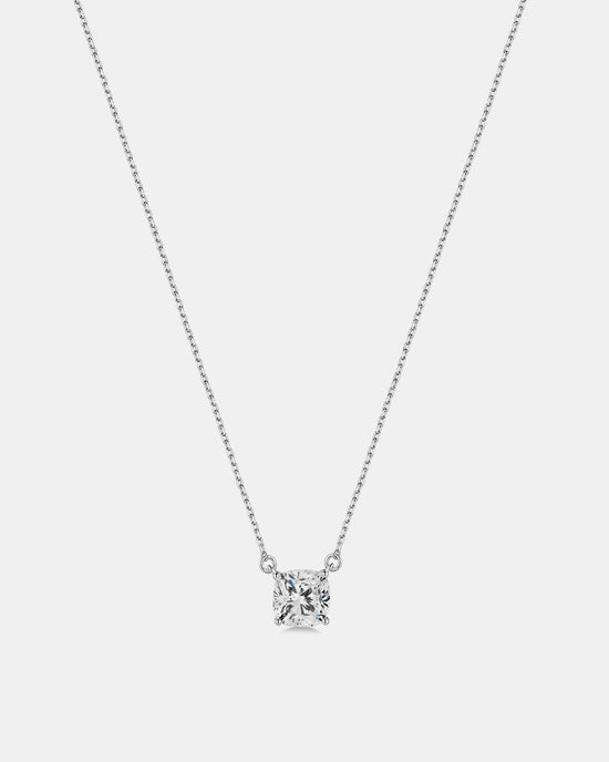 Cushion Solitaire Necklace