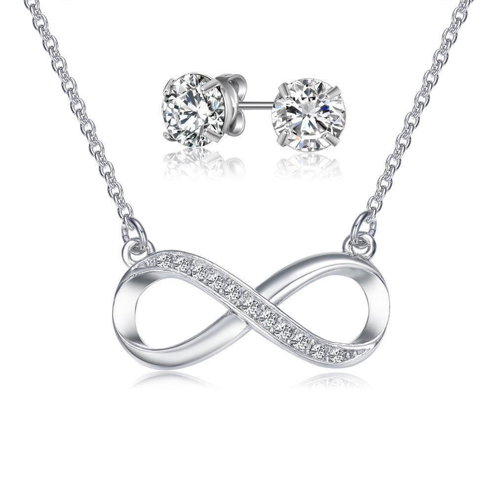 Infinity Necklace & Earring Set