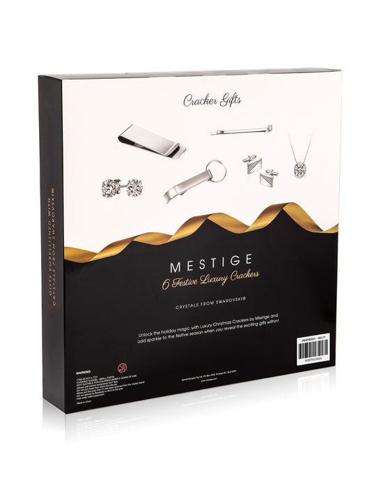 Luxury 6-Pack Crackers Red Glitter & Gold