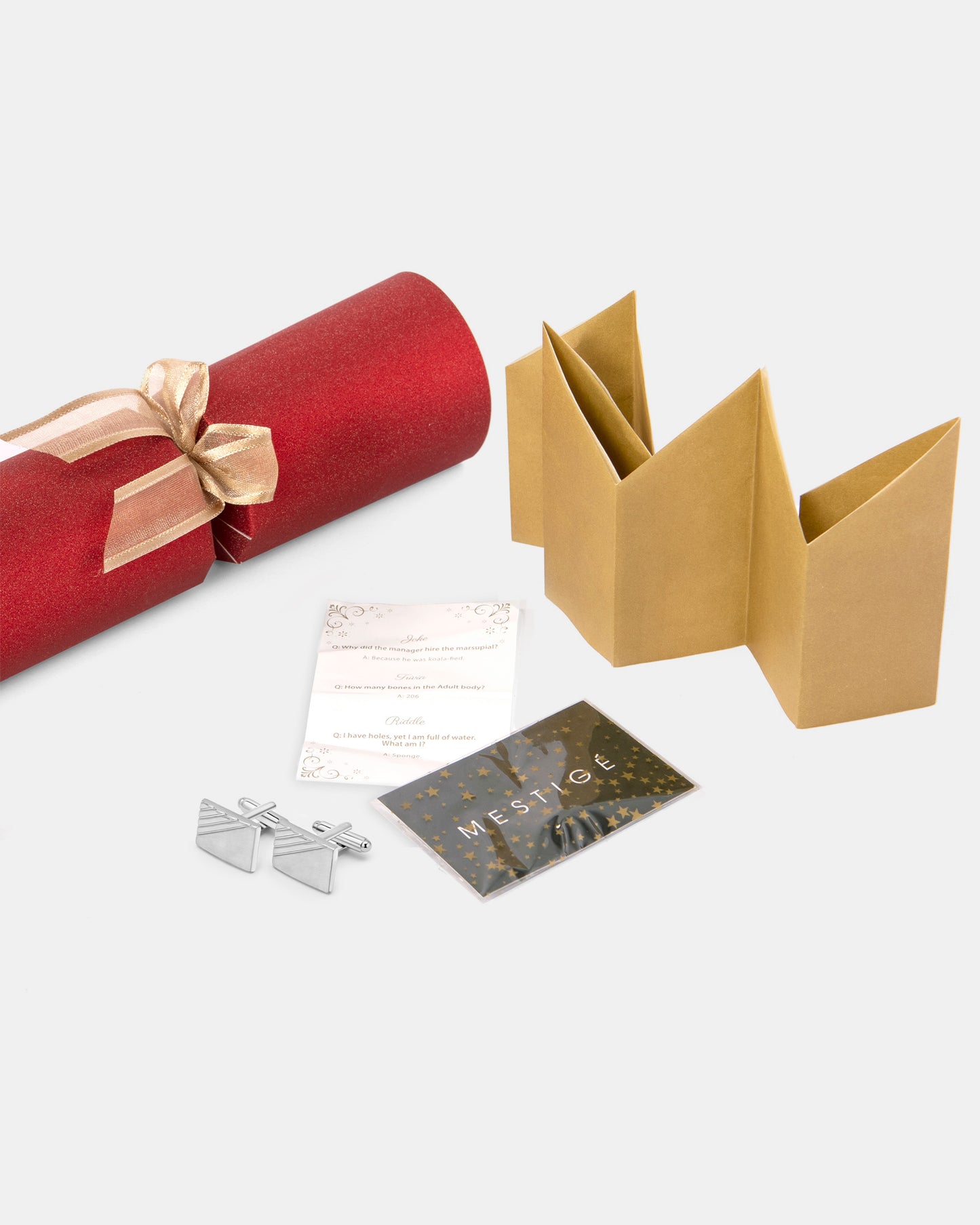 Luxury 6-Pack Crackers Red Glitter & Gold